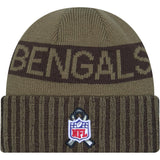 NFL Cincinnati Bengals New Era 2025 Salute to Service Knit Hat - Green