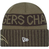 NFL Los Angeles Chargers New Era 2025 Salute to Service Knit Hat - Green