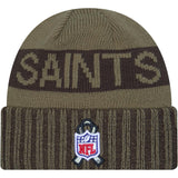 NFL New Orleans Saints New Era 2025 Salute to Service Knit Hat - Green