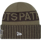 NFL New England Patriots New Era 2025 Salute to Service Knit Hat - Green