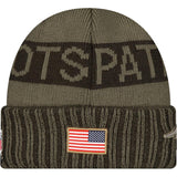 NFL New England Patriots New Era 2025 Salute to Service Knit Hat - Green