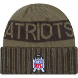 NFL New England Patriots New Era 2025 Salute to Service Knit Hat - Green