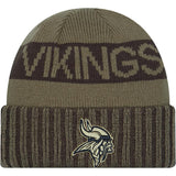 NFL Minnesota Vikings New Era 2025 Salute to Service Knit Hat - Green