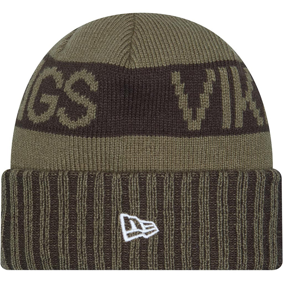 NFL Minnesota Vikings New Era 2025 Salute to Service Knit Hat - Green