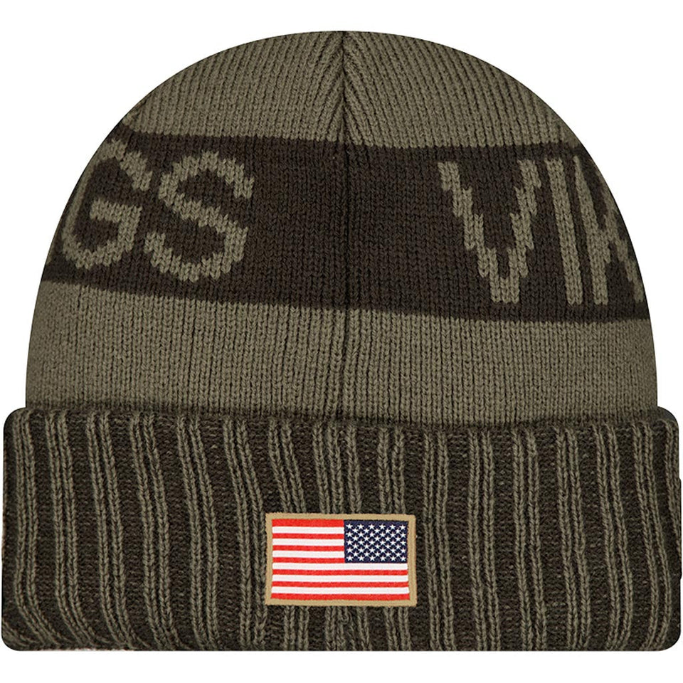 NFL Minnesota Vikings New Era 2025 Salute to Service Knit Hat - Green