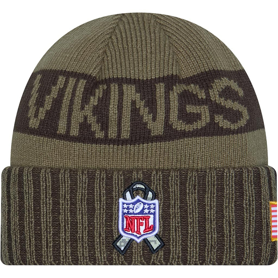 NFL Minnesota Vikings New Era 2025 Salute to Service Knit Hat - Green