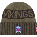 NFL Minnesota Vikings New Era 2025 Salute to Service Knit Hat - Green