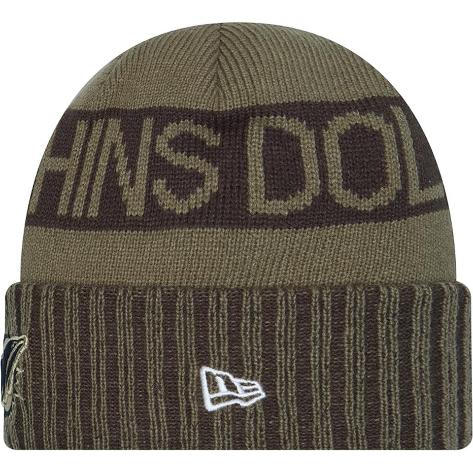 NFL Miami Dolphins New Era 2025 Salute to Service Knit Hat - Green