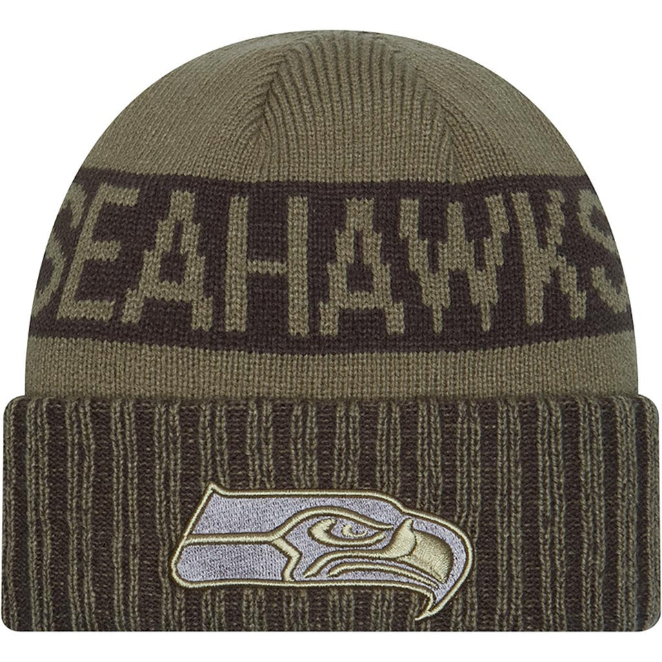 NFL Seattle Seahawks New Era 2025 Salute to Service Knit Hat - Green