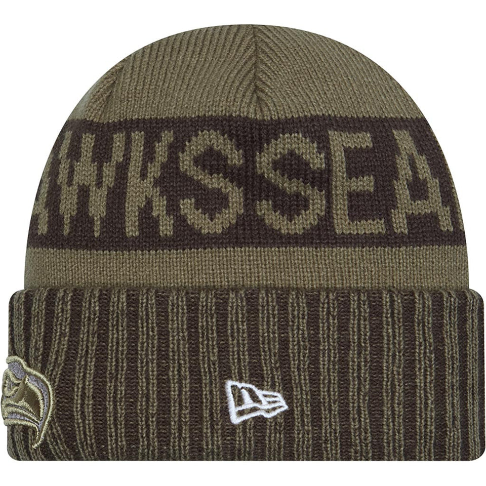 NFL Seattle Seahawks New Era 2025 Salute to Service Knit Hat - Green