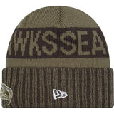 NFL Seattle Seahawks New Era 2025 Salute to Service Knit Hat - Green