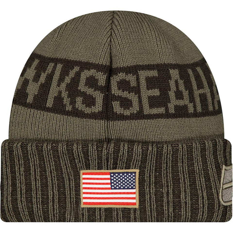 NFL Seattle Seahawks New Era 2025 Salute to Service Knit Hat - Green