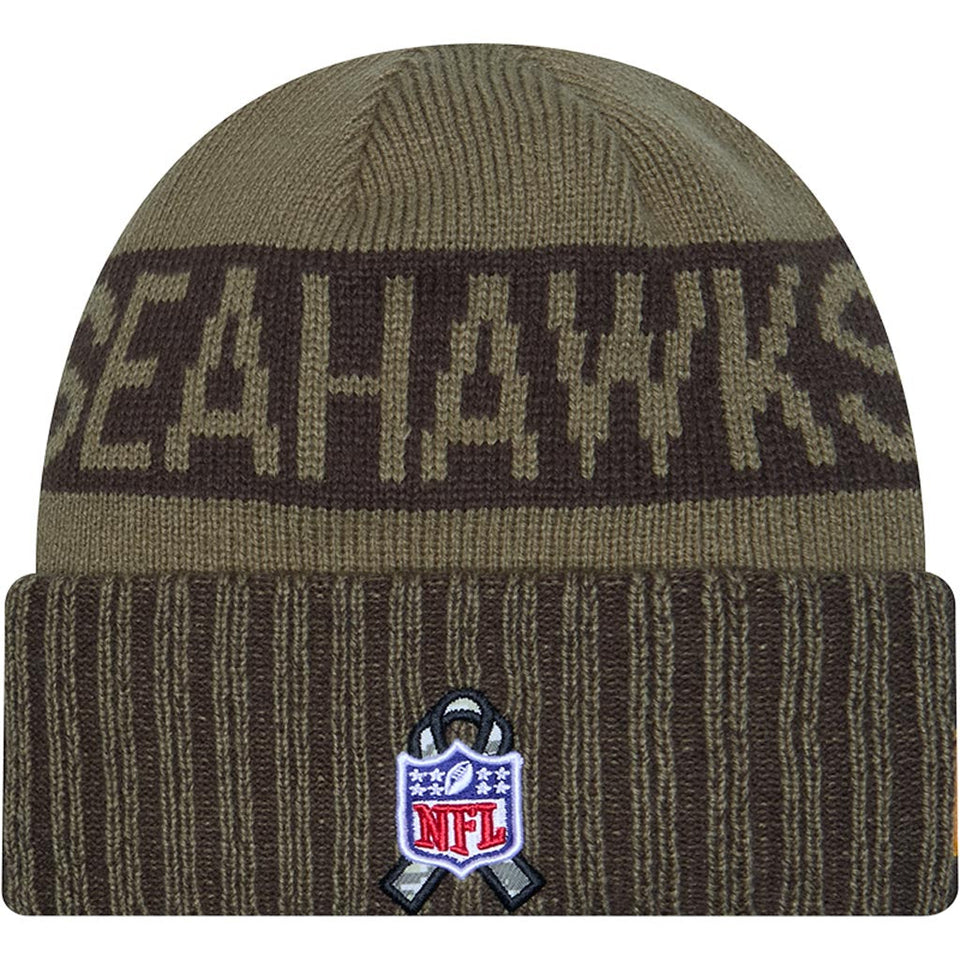 NFL Seattle Seahawks New Era 2025 Salute to Service Knit Hat - Green