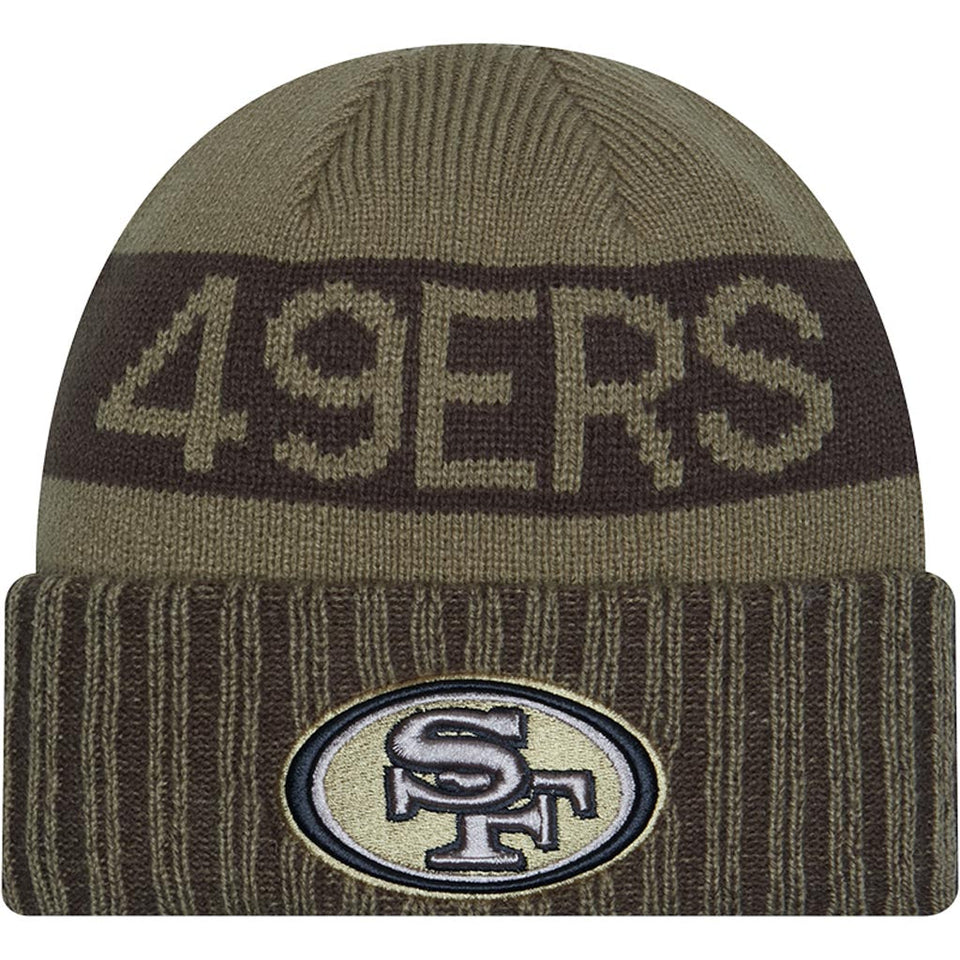 NFL San Francisco 49ers New Era 2025 Salute to Service Knit Hat - Green