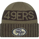 NFL San Francisco 49ers New Era 2025 Salute to Service Knit Hat - Green