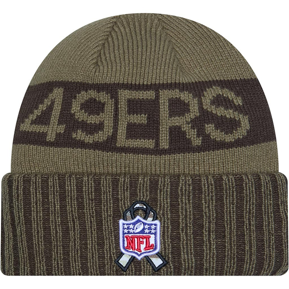NFL San Francisco 49ers New Era 2025 Salute to Service Knit Hat - Green