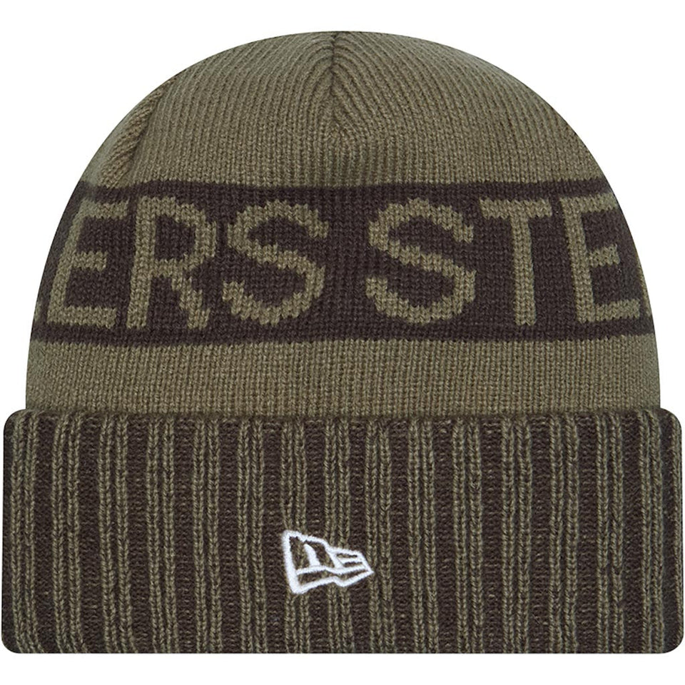 NFL Pittsburgh Steelers New Era 2025 Salute to Service Knit Hat - Green