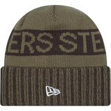 NFL Pittsburgh Steelers New Era 2025 Salute to Service Knit Hat - Green