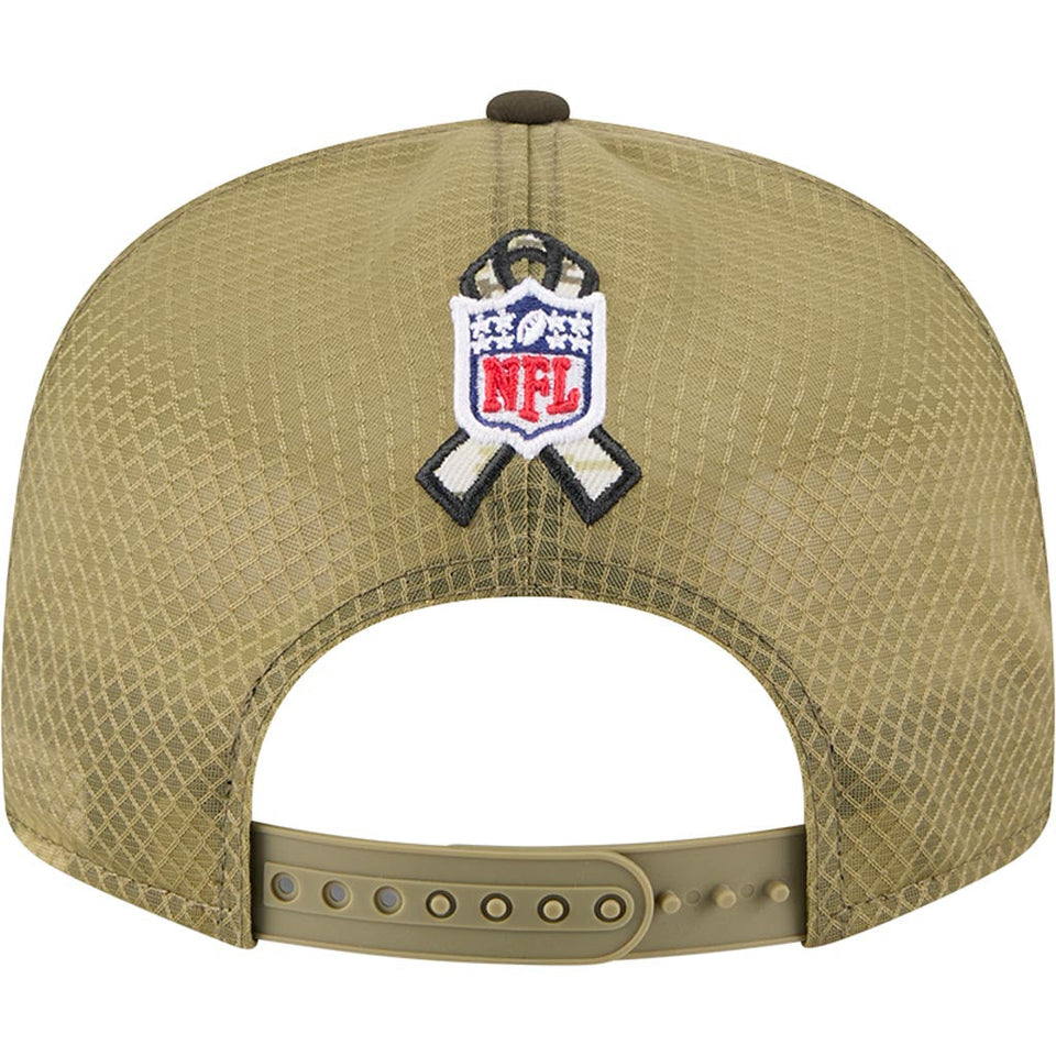 NFL Kansas City Chiefs New Era 2025 Salute to Service 9FIFTY Split Panel Snapback Hat - Green