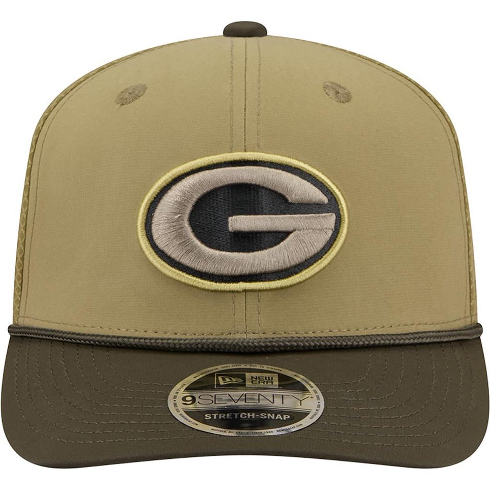 NFL Green Bay Packers New Era 2025 Salute to Service 9SEVENTY Stretch-Snapback Hat - Green