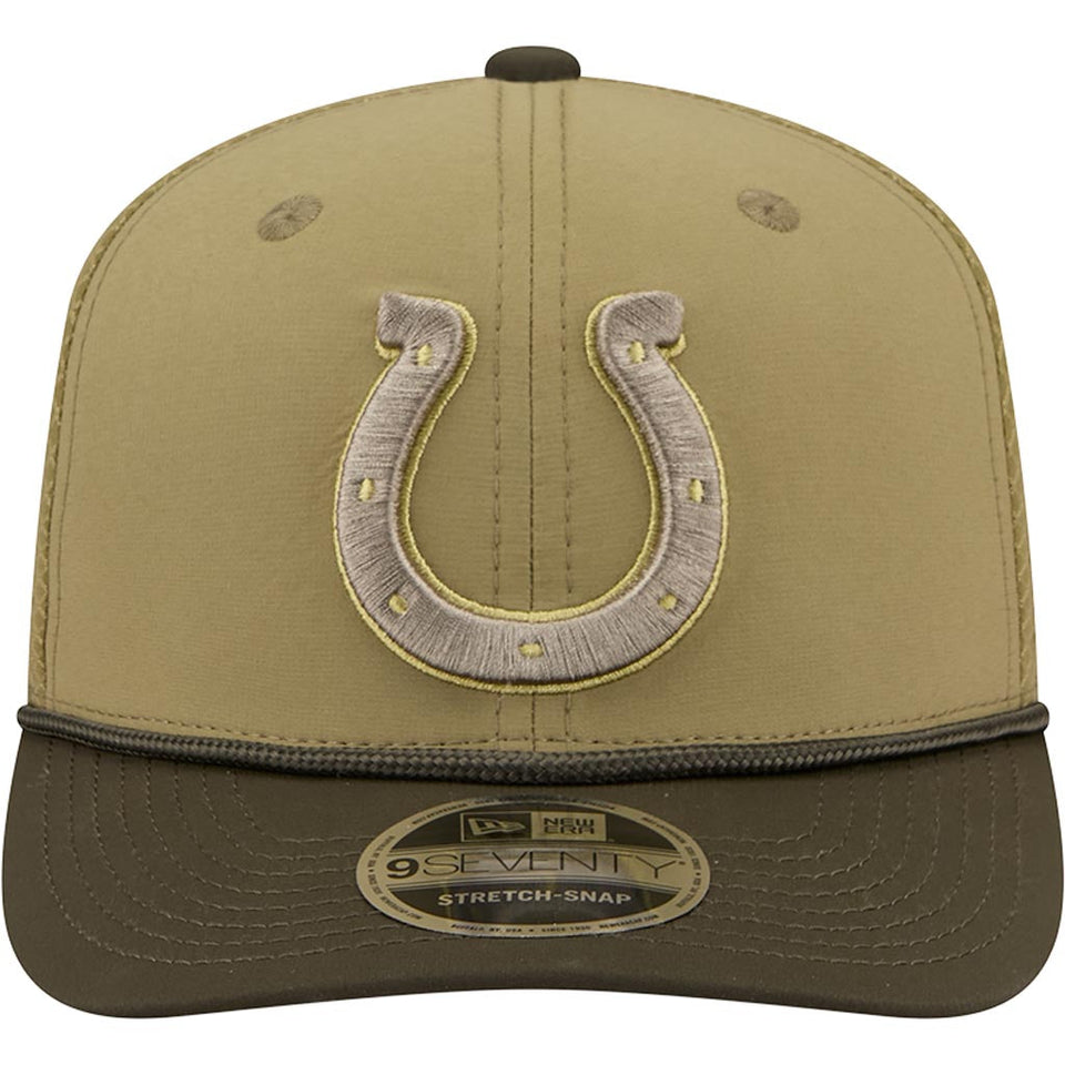 NFL Indianapolis Colts New Era 2025 Salute to Service 9SEVENTY Stretch-Snapback Hat - Green
