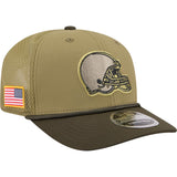 NFL Cleveland Browns New Era 2025 Salute to Service 9SEVENTY Stretch-Snapback Hat - Green