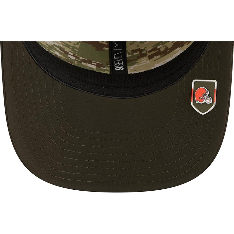 NFL Cleveland Browns New Era 2025 Salute to Service 9SEVENTY Stretch-Snapback Hat - Green
