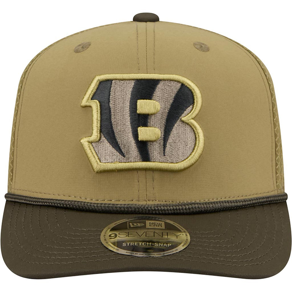 NFL Cincinnati Bengals New Era 2025 Salute to Service 9SEVENTY Stretch-Snapback Hat - Green