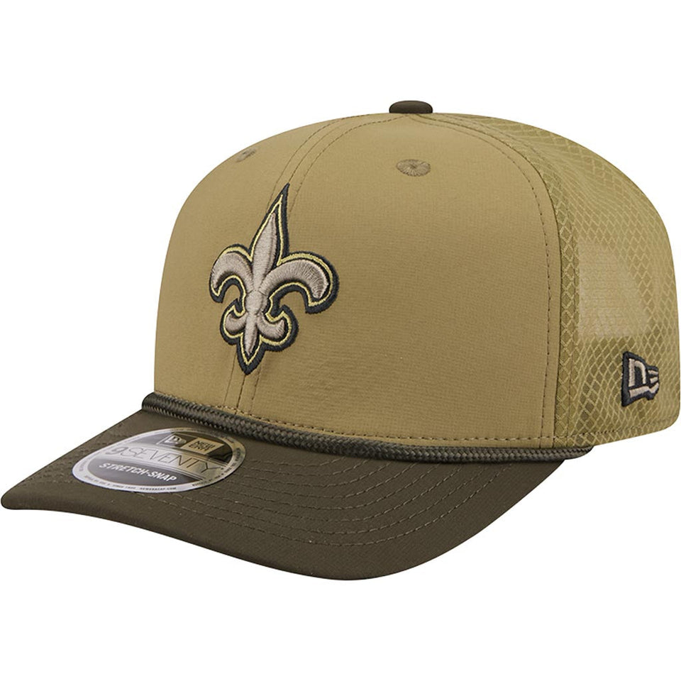 NFL New Orleans Saints New Era 2025 Salute to Service 9SEVENTY Stretch-Snapback Hat - Green