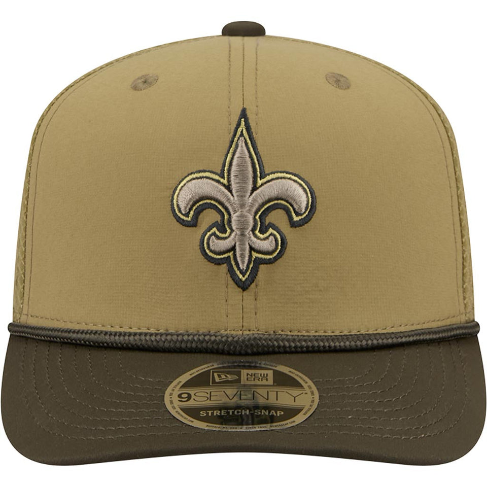 NFL New Orleans Saints New Era 2025 Salute to Service 9SEVENTY Stretch-Snapback Hat - Green