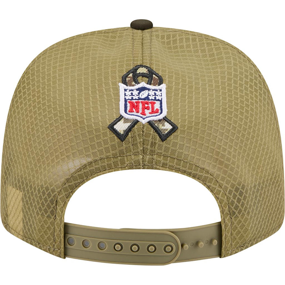 NFL New England Patriots New Era 2025 Salute to Service 9SEVENTY Stretch-Snapback Hat - Green