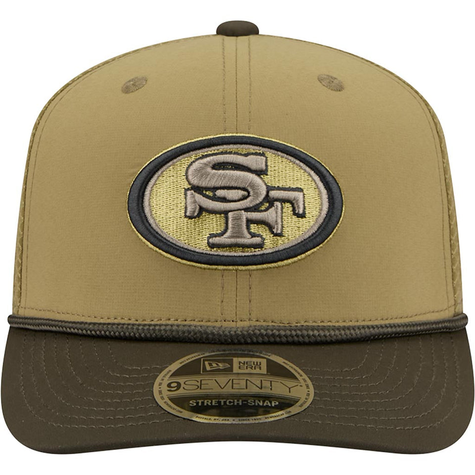 NFL San Francisco 49ers New Era 2025 Salute to Service 9SEVENTY Stretch-Snapback Hat - Green