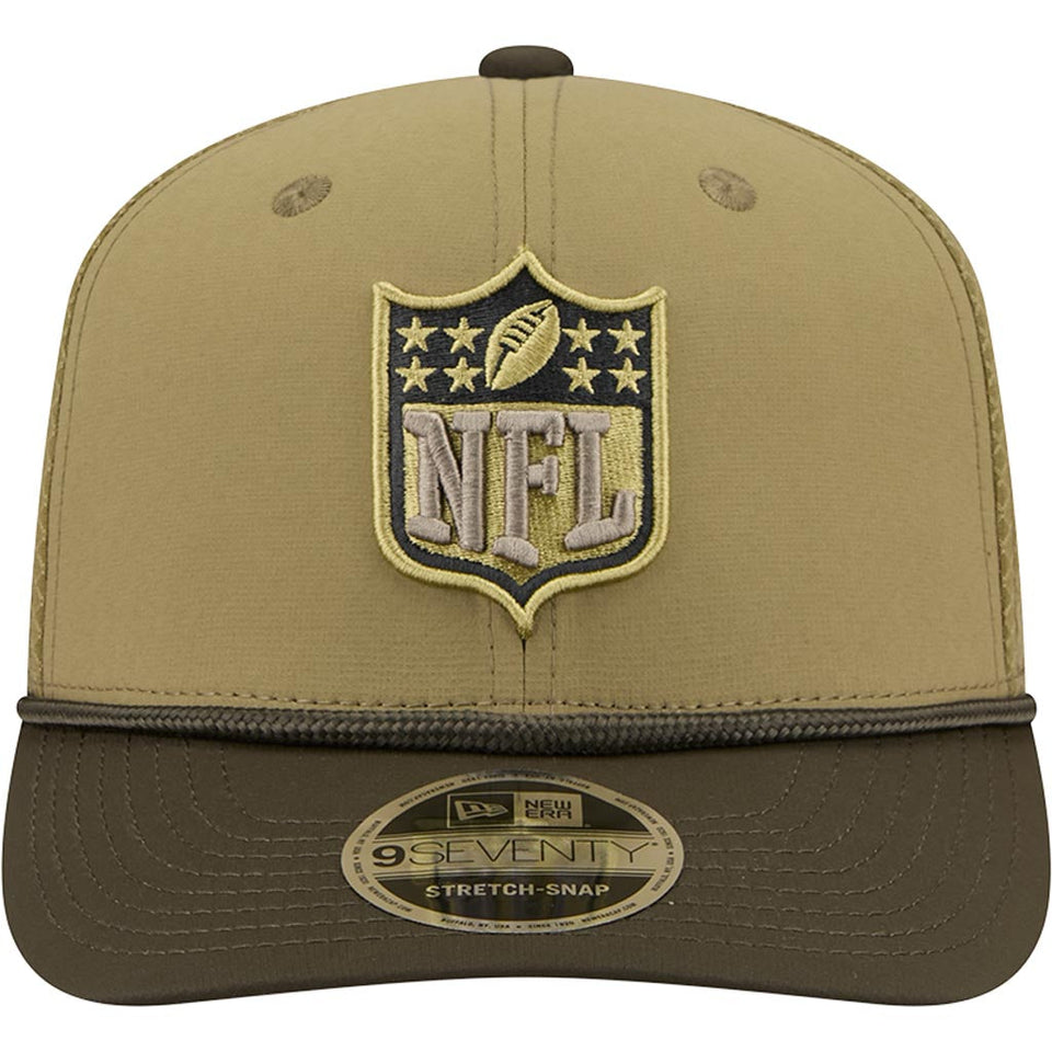 NFL New Era 2025 Salute to Service 9SEVENTY Stretch-Snapback Hat - Green