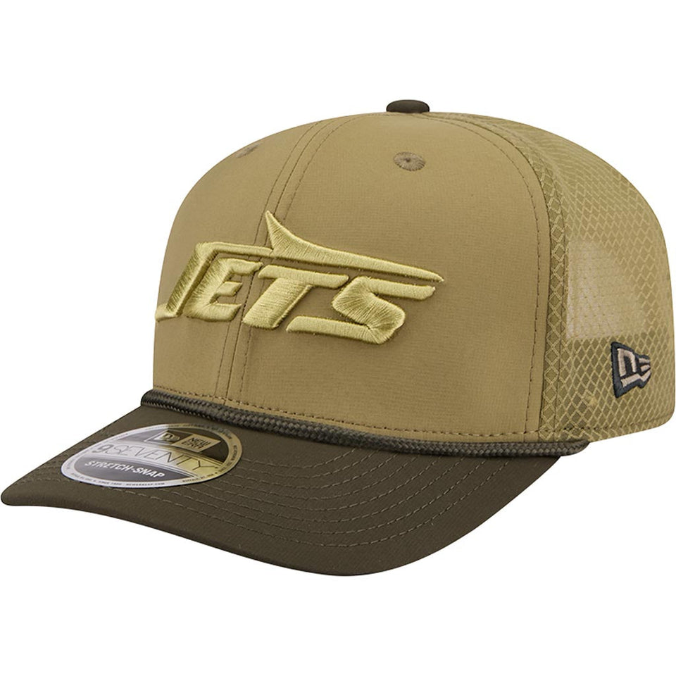 NFL New York Jets New Era 2025 Salute to Service 9SEVENTY Stretch-Snapback Hat - Green