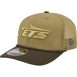 NFL New York Jets New Era 2025 Salute to Service 9SEVENTY Stretch-Snapback Hat - Green
