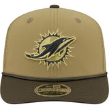 NFL Miami Dolphins New Era 2025 Salute to Service 9SEVENTY Stretch-Snapback Hat - Green