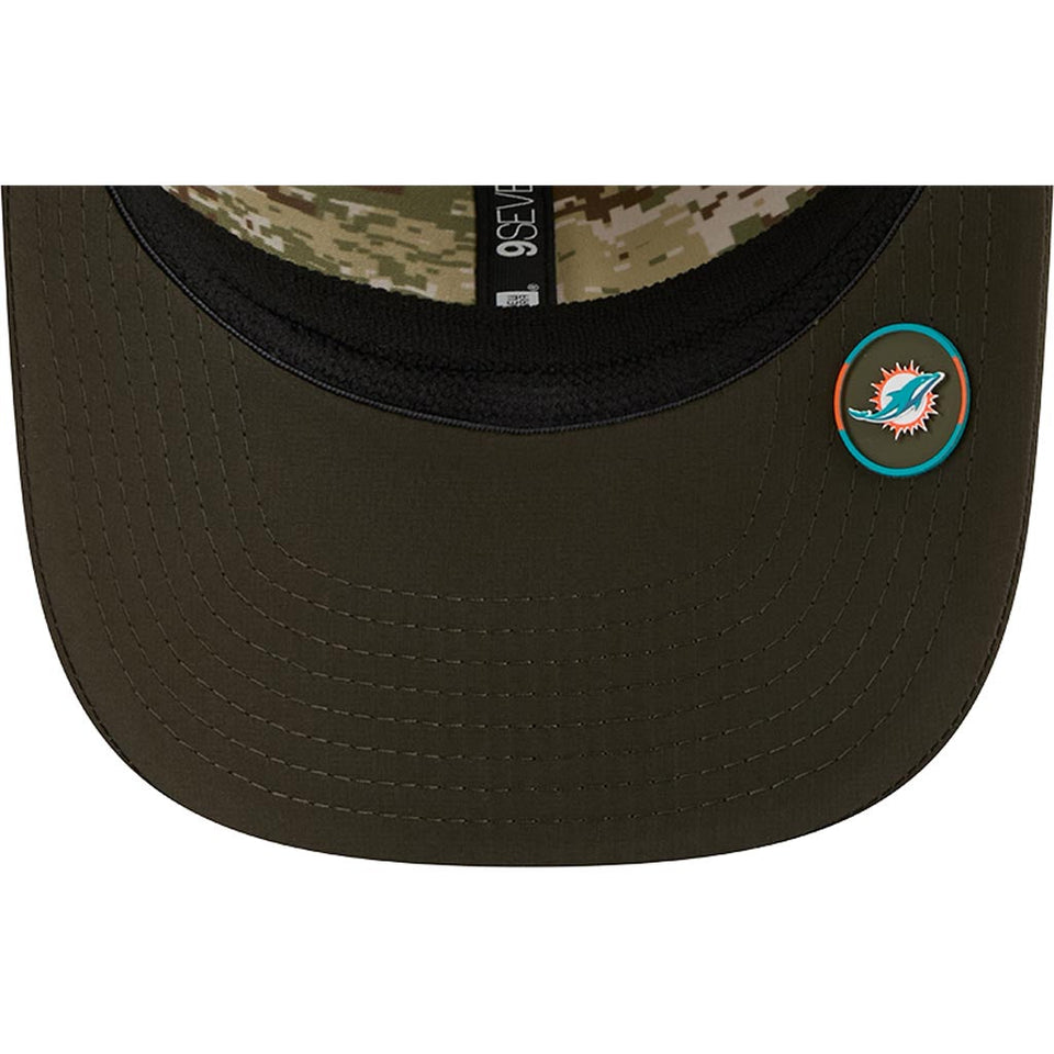 NFL Miami Dolphins New Era 2025 Salute to Service 9SEVENTY Stretch-Snapback Hat - Green