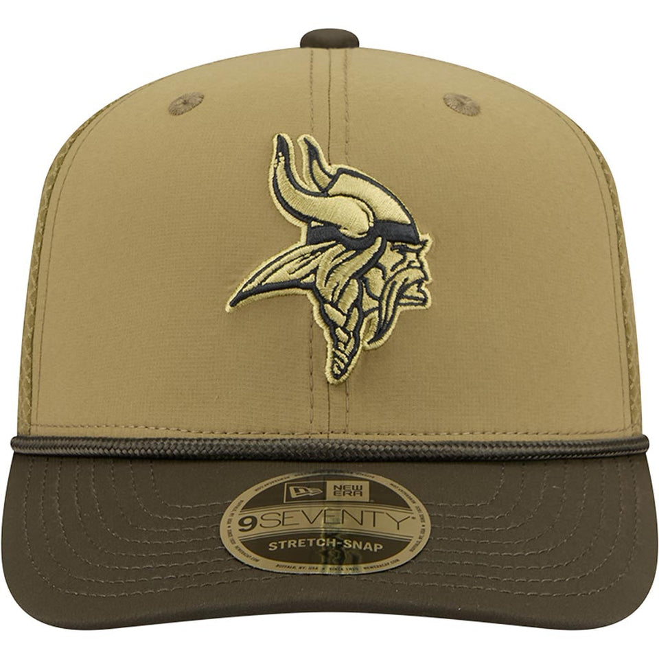 NFL Minnesota Vikings New Era 2025 Salute to Service 9SEVENTY Stretch-Snapback Hat - Green