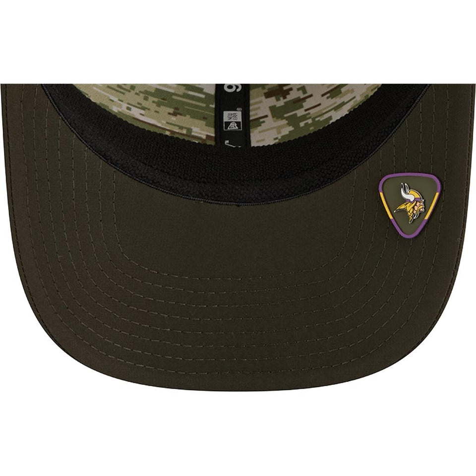 NFL Minnesota Vikings New Era 2025 Salute to Service 9SEVENTY Stretch-Snapback Hat - Green