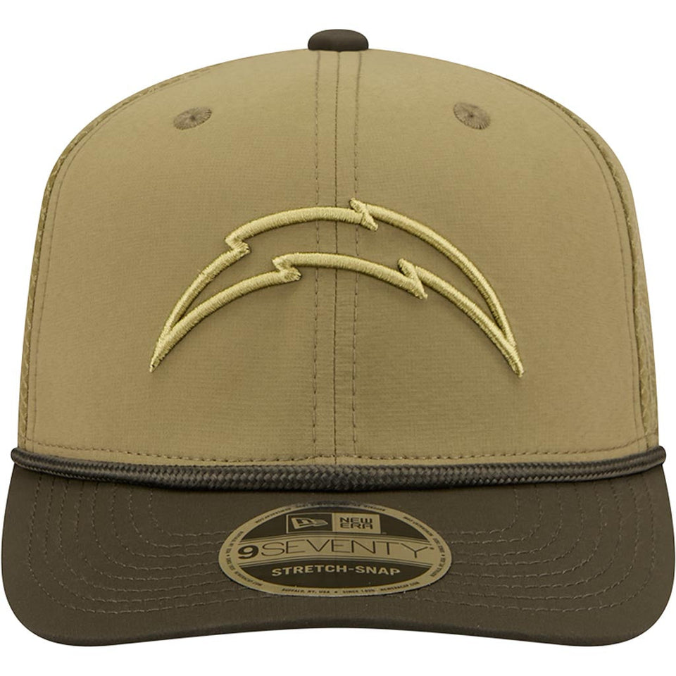 NFL Los Angeles Chargers New Era 2025 Salute to Service 9SEVENTY Stretch-Snapback Hat - Green