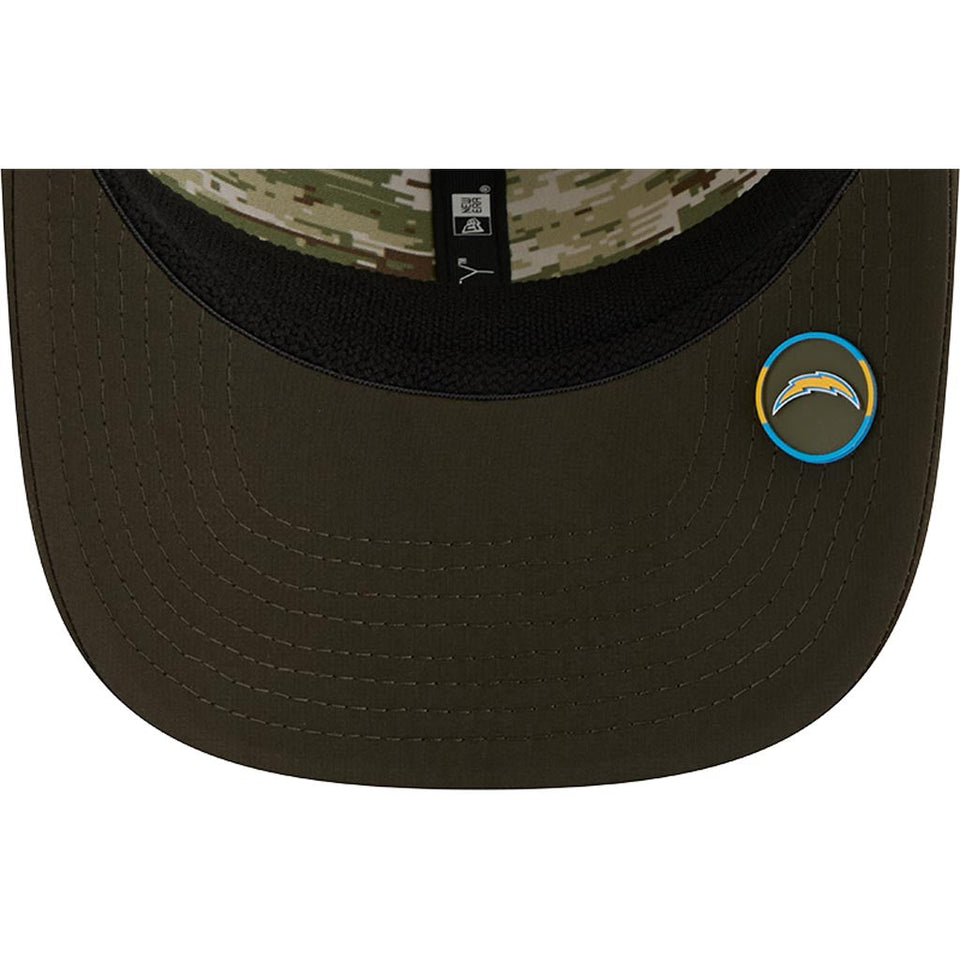 NFL Los Angeles Chargers New Era 2025 Salute to Service 9SEVENTY Stretch-Snapback Hat - Green