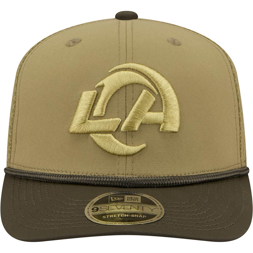 NFL Los Angeles Rams New Era 2025 Salute to Service 9SEVENTY Stretch-Snapback Hat - Green
