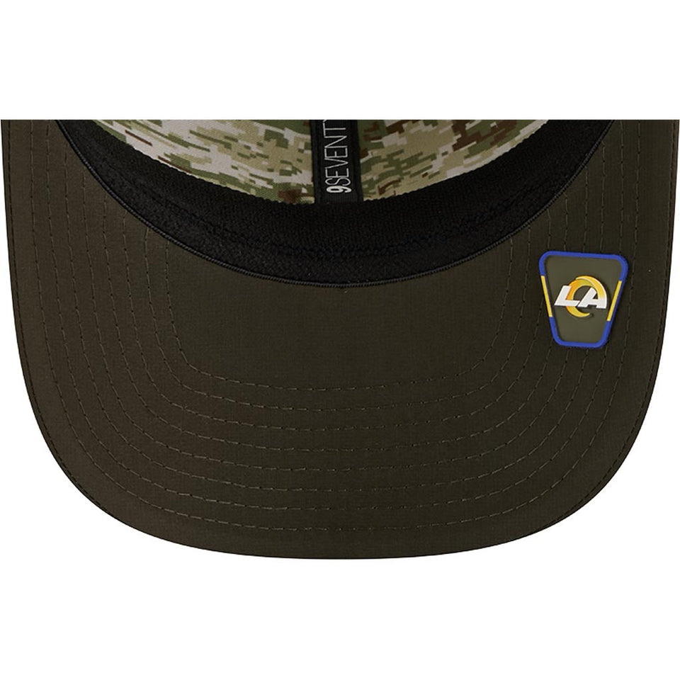 NFL Los Angeles Rams New Era 2025 Salute to Service 9SEVENTY Stretch-Snapback Hat - Green