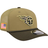 NFL Tennessee Titans New Era 2025 Salute to Service 9SEVENTY Stretch-Snapback Hat - Green