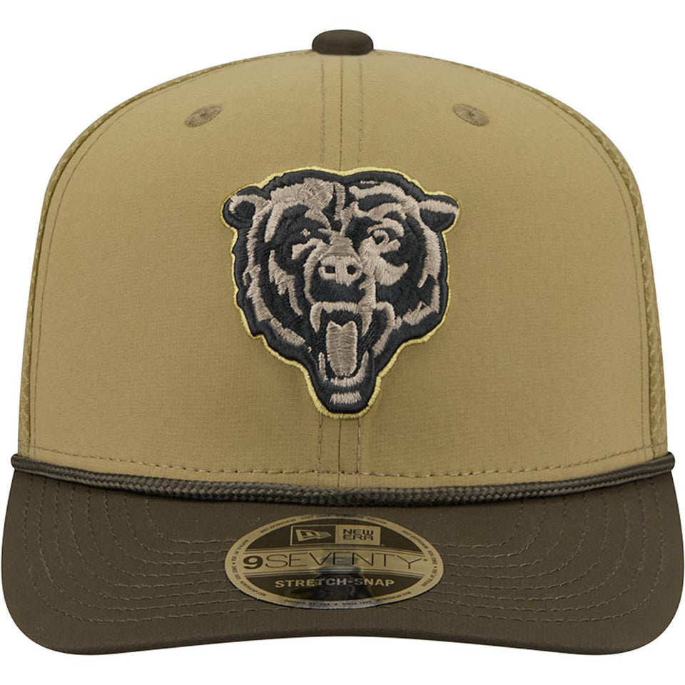NFL Chicago Bears New Era 2025 Salute to Service 9SEVENTY Stretch-Snapback Hat - Green