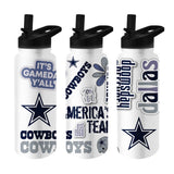 NFL Dallas Cowboys Logo Brands 34oz Native Quencher Bottle - White