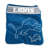 NFL Detroit Lions Logo Brands 60 x 80 Raschel Blanket - Blue