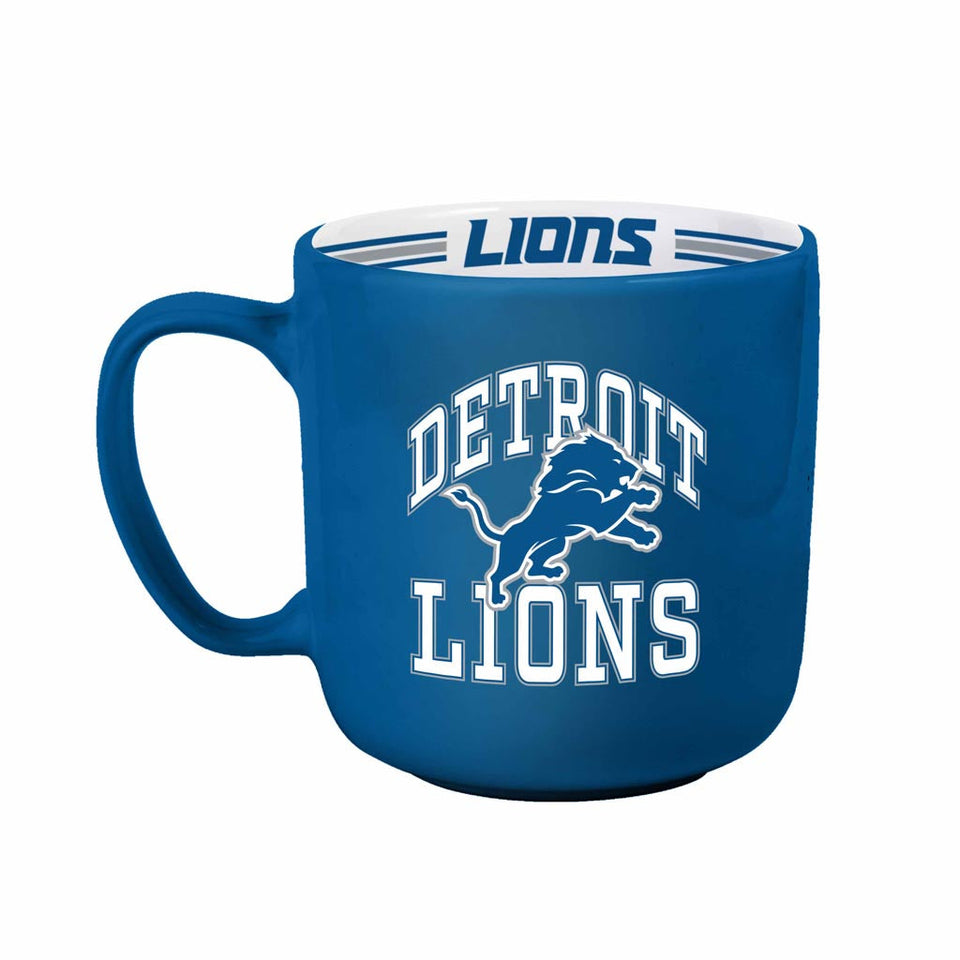 NFL Detroit Lions Logo Brands 15oz Stripe Mug - Blue