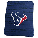 NFL Houston Texans Logo Brands 50 x 60 Classic Fleece Blanket - Navy