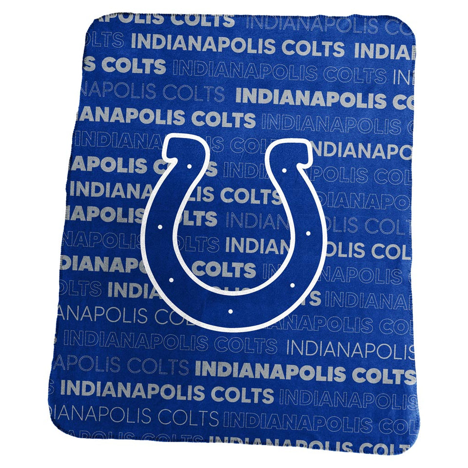 NFL Indianapolis Colts Logo Brands 50 x 60 Classic Fleece Blanket - Blue
